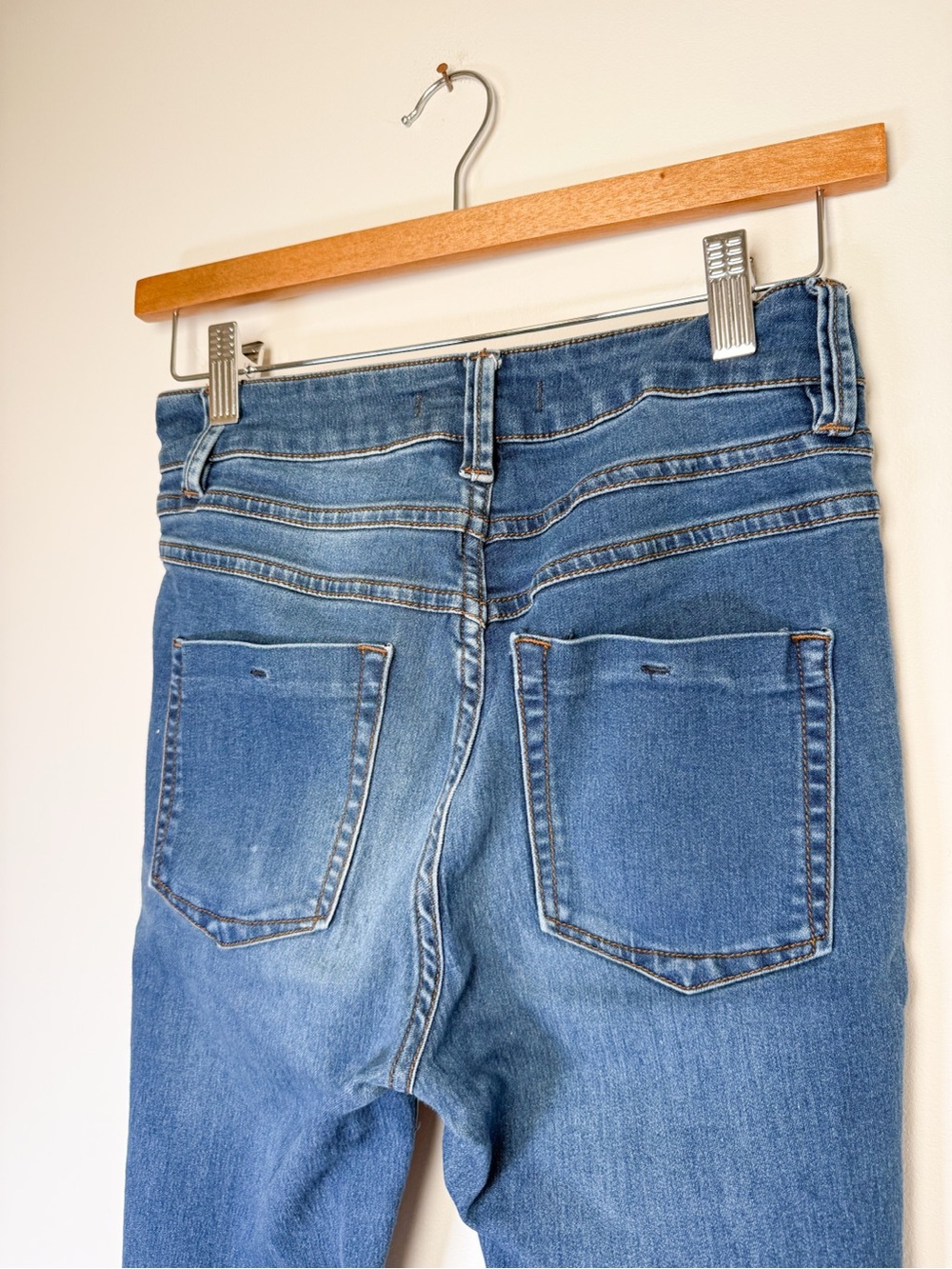Free People Blue Denim Skinny Jeans - Picture 3 of 5